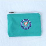 Wholesale promotion small zipper pouch canvas bag